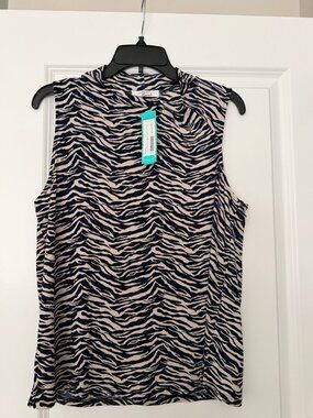 Beacon Giulia Sleeveless Mock Neck Knit top